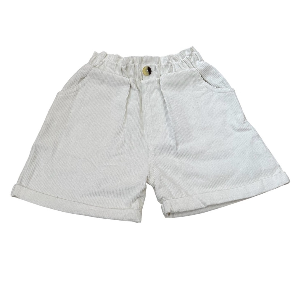 NWT Knotted Fern White Corduroy Mom Shorts